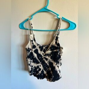 Animari Tie-Dye Ribbed Crop Top